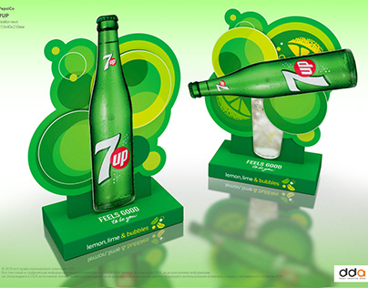 Creative table tent for brand 7Up