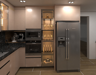 Modern Kitchen doors glossy and glass