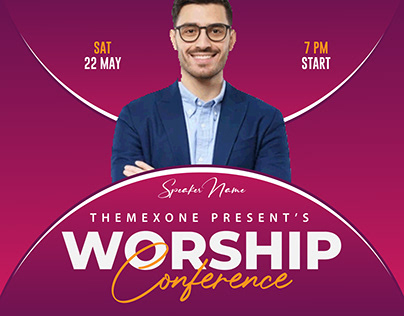 Worship conference social media post.