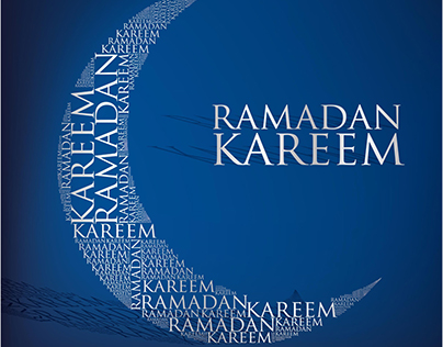 Vector Ramadan Kareem Tag cloud moon