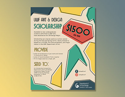 UWF Art & Design Scholarship Poster