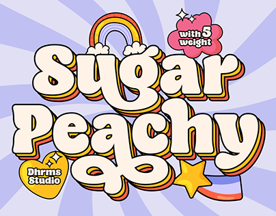 Sugar Peachy - Retro Soft Family
