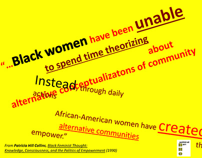 Black Women & Community (Patricia Hill Collins quote)