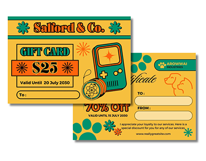 Gift Certificate Design with Retro Style