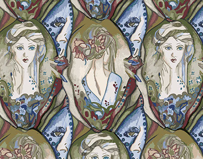 Gustav Klimt Inspired Ladies