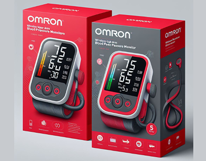 Product Packaging Design For Arm Blood Pressure Monitor