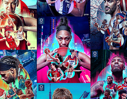 FIBA x Tokyo 2020 - Social Media Reactive Graphics
