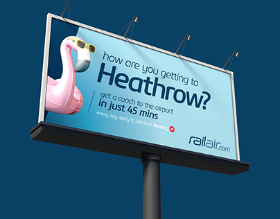 RailAir luxury airport coach advertising campaign