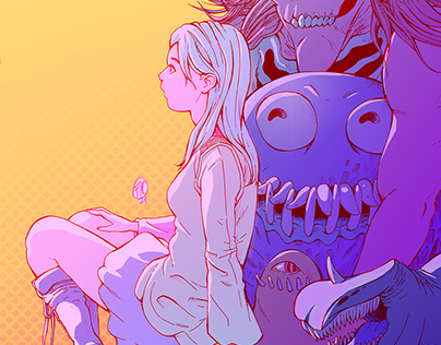 Girl and monsters