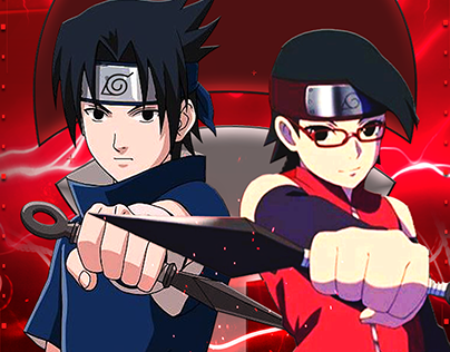 Sasuke and Sarada "Protectors of The Leaf" Artwork