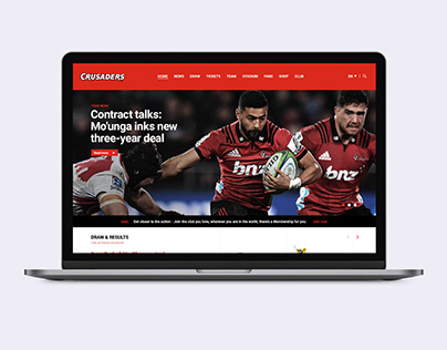Crusaders Rugby Union Website Concept