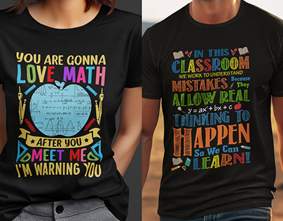 Math T-shirt Design, Typography T-Shirt Design.