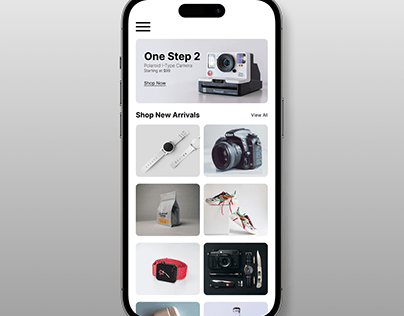 E-commerce app on iOS