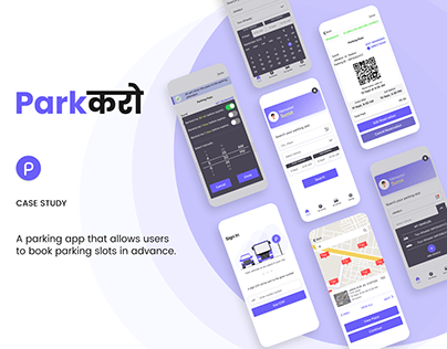 "Parkकरो" Parking App - UX/UI Design Case Study.