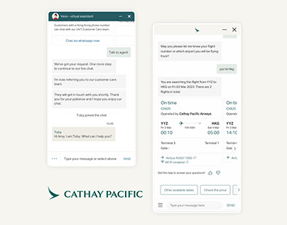 Cathay Pacific Chatbot Vera Revamp