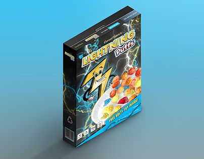 LIGHTNING PUFFS - Cereal Box Package Design Project