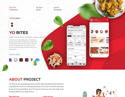 YO BITES Meat Ordering App - UX Portfolio