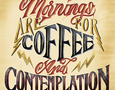 Project thumbnail - Hand Lettering | Coffee & Contemplation