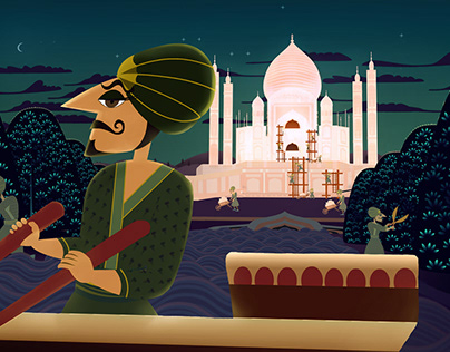 Concept art for Taj Mahal Animation