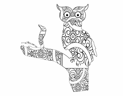 Owl Coloring Page for Adults & Kids