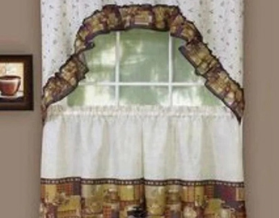 kitchen curtains 3 piece set