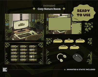 Free Stream and Twitch Overlay | Cozy Nature Room