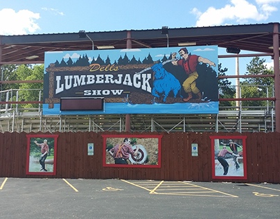 Dells Lumberjack Show Stage Sign - Wisconsin Dells, WI