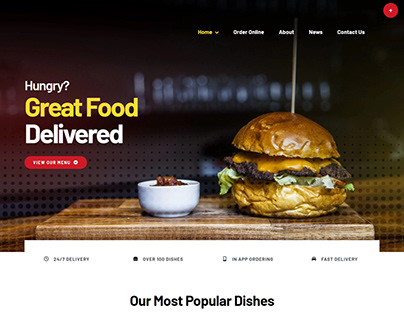 'Restaurant' - Modern Looking Restaurant Website