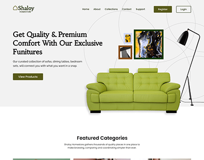 Shaloy HomeStore Ecommerce Furniture Website