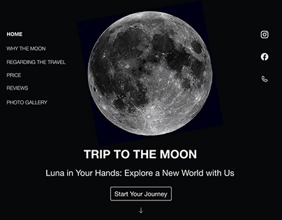 Landing Page: Moon Tour