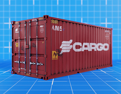 LowPoly Shipping container