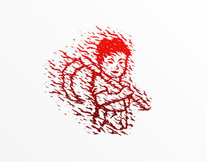 A Fiery Grinning Boy Holding A Scythe Logo ( For Sale )