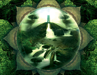 Digital Mandala Triptych