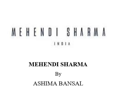 Internship Report|| Mehendi Sharma|| Designing