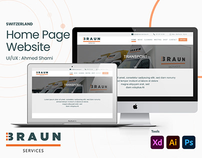 Home Page Website for Braun Services in Switzerland