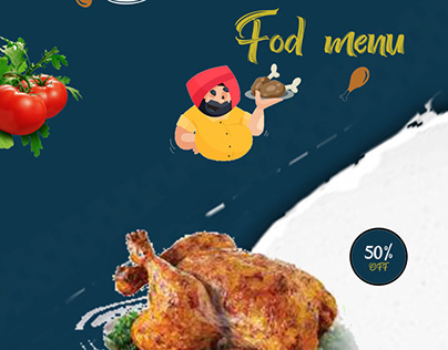 Chicken menu card