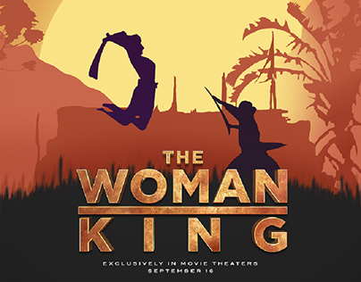 My posters for The Woman King Movie Talenthouse brief