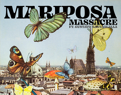 Collage analógico para la banda Massacre