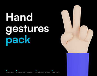 3D hand gestures pack