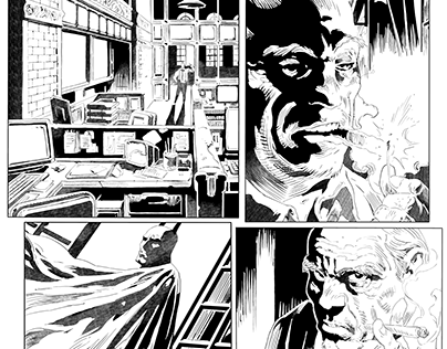 Sample of inking work on batman pages (Pg 4 )