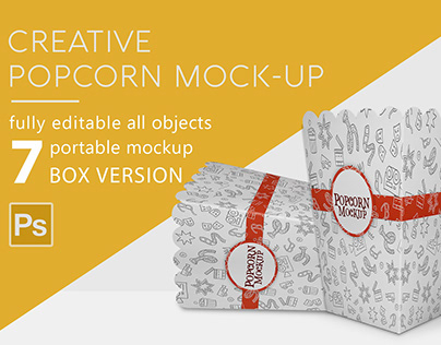 Creative Popcorn Mock-up