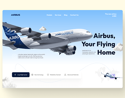 Airbus Website UI design