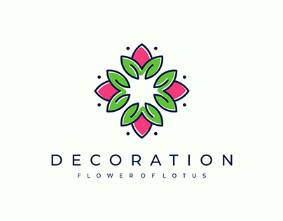Lotus Flower Decoration Logo