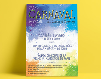 Grand Carnaval do Brasil au Cabaret Sauvage :: Póster