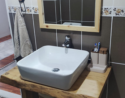 Bathroom Sink and Cabinet