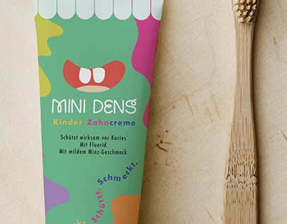 Toothpaste "Mini Dens" Logo + Packaging Design