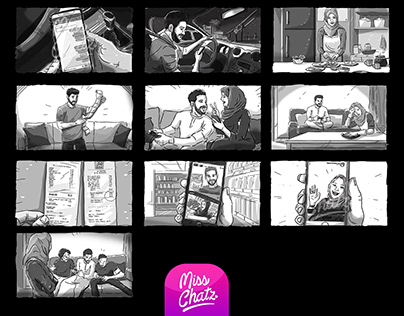 Mobile Shopping Storyboard Series