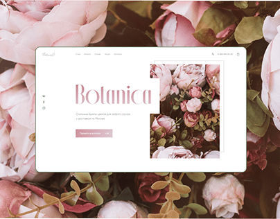 Landing page for flower shop