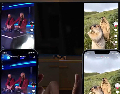 Screen mirroring your phone on the big TV screen.