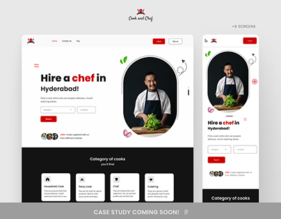 Cook and chef Website Ui